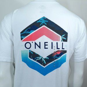 O'Neill Men's White RHYTHM Short Sleeve Crew Neck T Shirt Size L